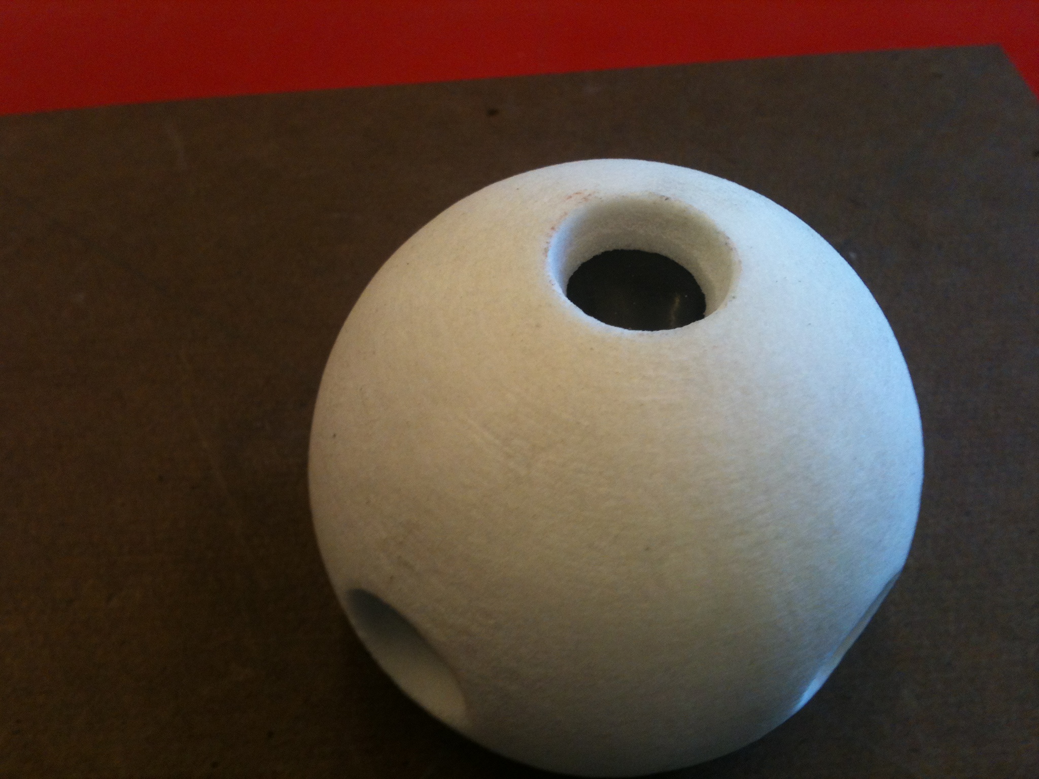 The inflated balloon inside the model.